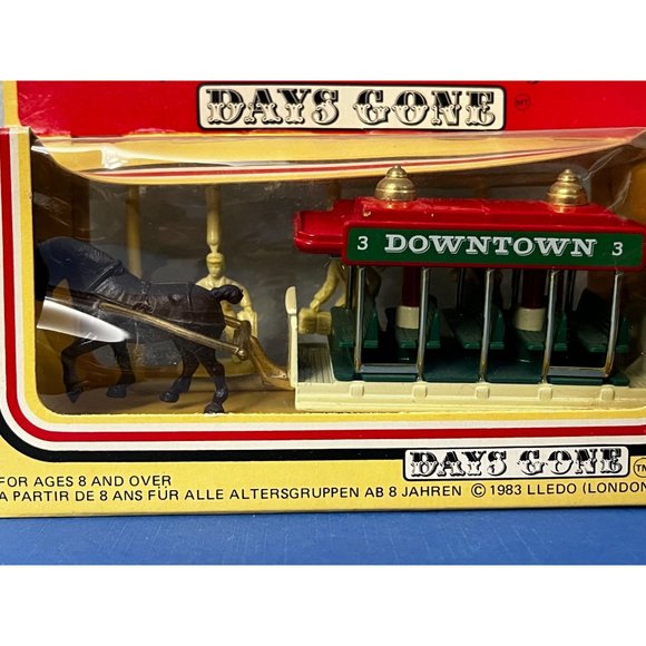 Vintage LLEDO Diecast HORSE DRAWN OMNIBUS W/ FIGURES DOWNTOWN DGI-005 - Picture 2 of 9